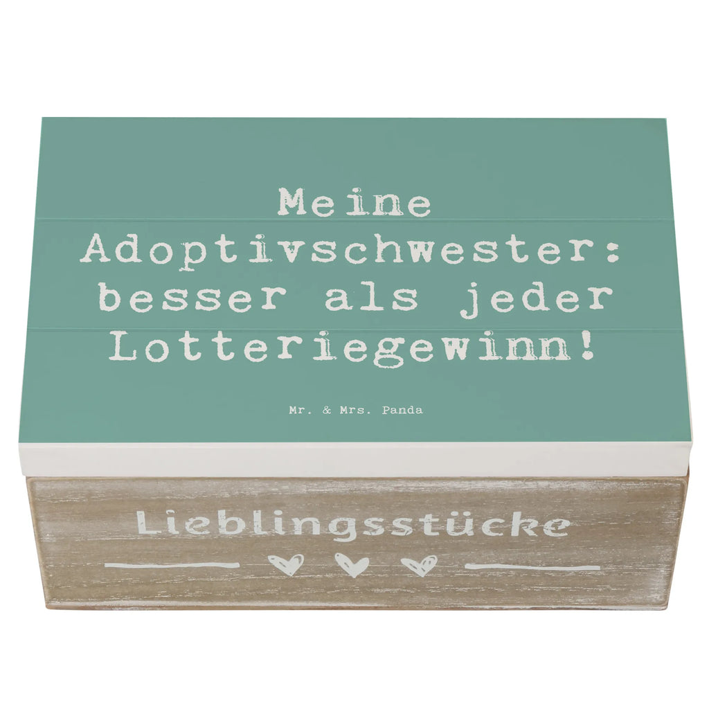 Holzkiste Spruch Adoptivschwester Wunder Geschenkdose, Schatulle, Dekokiste, Aufbewahrungsbox, Truhe, XXL, Erinnerungsbox, Schatzkiste, Holzkiste, Erinnerungskiste, Geschenkbox, Kiste, Familie, Vatertag, Muttertag, Bruder, Schwester, Mama, Papa, Oma, Opa