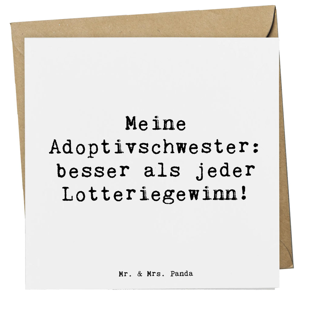 Deluxe Karte Spruch Adoptivschwester Wunder Einladungskarte, Hochzeitskarte, Glückwunschkarte, Hochwertige Grußkarte, Hochwertige Klappkarte, Geburtstagskarte, Karte, Klappkarte, Grußkarte, Familie, Vatertag, Muttertag, Bruder, Schwester, Mama, Papa, Oma, Opa