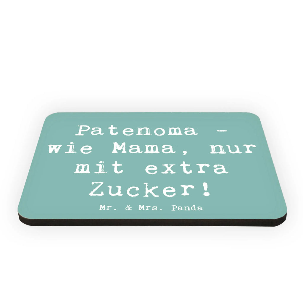 Magnet Saying Patenoma - wie Mama, nur mit extra Zucker! Kühlschrankmagnet, Pinnwandmagnet, Souvenir Magnet, Motivmagnete, Dekomagnet, Whiteboard Magnet, Notiz Magnet, Kühlschrank Dekoration, Familie, Vatertag, Muttertag, Bruder, Schwester, Mama, Papa, Oma, Opa