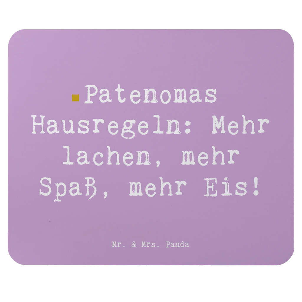 Mouse mat Saying Patenomas Hausregeln: Mehr lachen, mehr Spaß, mehr Eis! Mousepad, Computer zubehör, Büroausstattung, PC Zubehör, Arbeitszimmer, Mauspad, Einzigartiges Mauspad, Designer Mauspad, Mausunterlage, Mauspad Büro, Familie, Vatertag, Muttertag, Bruder, Schwester, Mama, Papa, Oma, Opa
