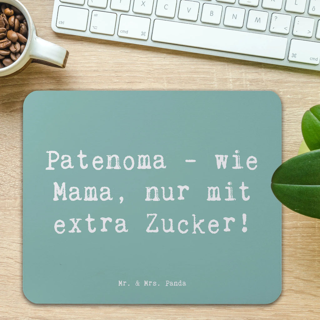 Mouse mat Saying Patenoma - wie Mama, nur mit extra Zucker! Mousepad, Computer zubehör, Büroausstattung, PC Zubehör, Arbeitszimmer, Mauspad, Einzigartiges Mauspad, Designer Mauspad, Mausunterlage, Mauspad Büro, Familie, Vatertag, Muttertag, Bruder, Schwester, Mama, Papa, Oma, Opa