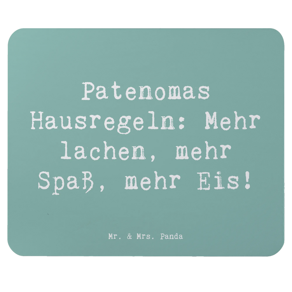 Mouse mat Saying Patenomas Hausregeln: Mehr lachen, mehr Spaß, mehr Eis! Mousepad, Computer zubehör, Büroausstattung, PC Zubehör, Arbeitszimmer, Mauspad, Einzigartiges Mauspad, Designer Mauspad, Mausunterlage, Mauspad Büro, Familie, Vatertag, Muttertag, Bruder, Schwester, Mama, Papa, Oma, Opa