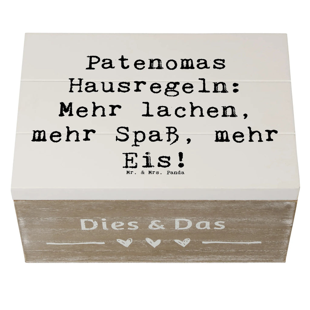 Holzkiste Spruch Patenoma Hausregeln Dekokiste, Kiste, Schatulle, XXL, Truhe, Aufbewahrungsbox, Geschenkdose, Erinnerungskiste, Erinnerungsbox, Holzkiste, Geschenkbox, Schatzkiste, Familie, Vatertag, Muttertag, Bruder, Schwester, Mama, Papa, Oma, Opa