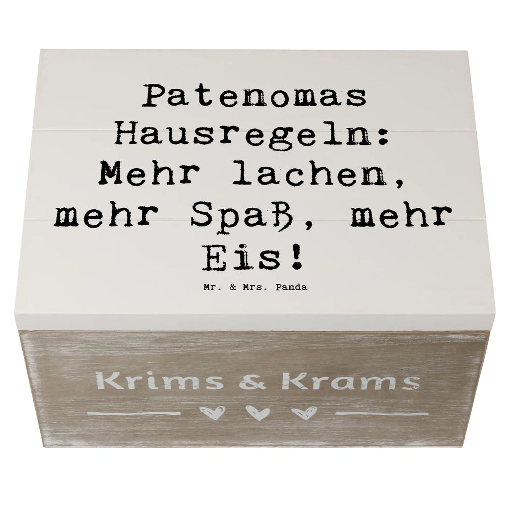 Holzkiste Spruch Patenoma Hausregeln Dekokiste, Kiste, Schatulle, XXL, Truhe, Aufbewahrungsbox, Geschenkdose, Erinnerungskiste, Erinnerungsbox, Holzkiste, Geschenkbox, Schatzkiste, Familie, Vatertag, Muttertag, Bruder, Schwester, Mama, Papa, Oma, Opa