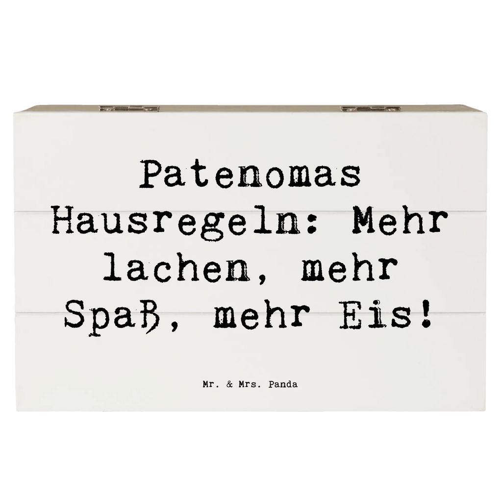 Holzkiste Spruch Patenoma Hausregeln Dekokiste, Kiste, Schatulle, XXL, Truhe, Aufbewahrungsbox, Geschenkdose, Erinnerungskiste, Erinnerungsbox, Holzkiste, Geschenkbox, Schatzkiste, Familie, Vatertag, Muttertag, Bruder, Schwester, Mama, Papa, Oma, Opa