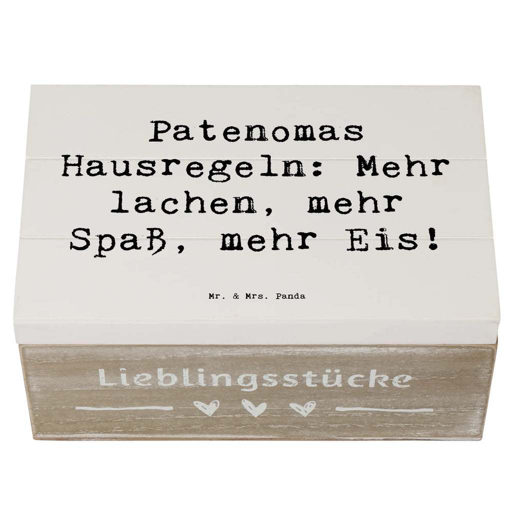 Holzkiste Spruch Patenoma Hausregeln Dekokiste, Kiste, Schatulle, XXL, Truhe, Aufbewahrungsbox, Geschenkdose, Erinnerungskiste, Erinnerungsbox, Holzkiste, Geschenkbox, Schatzkiste, Familie, Vatertag, Muttertag, Bruder, Schwester, Mama, Papa, Oma, Opa