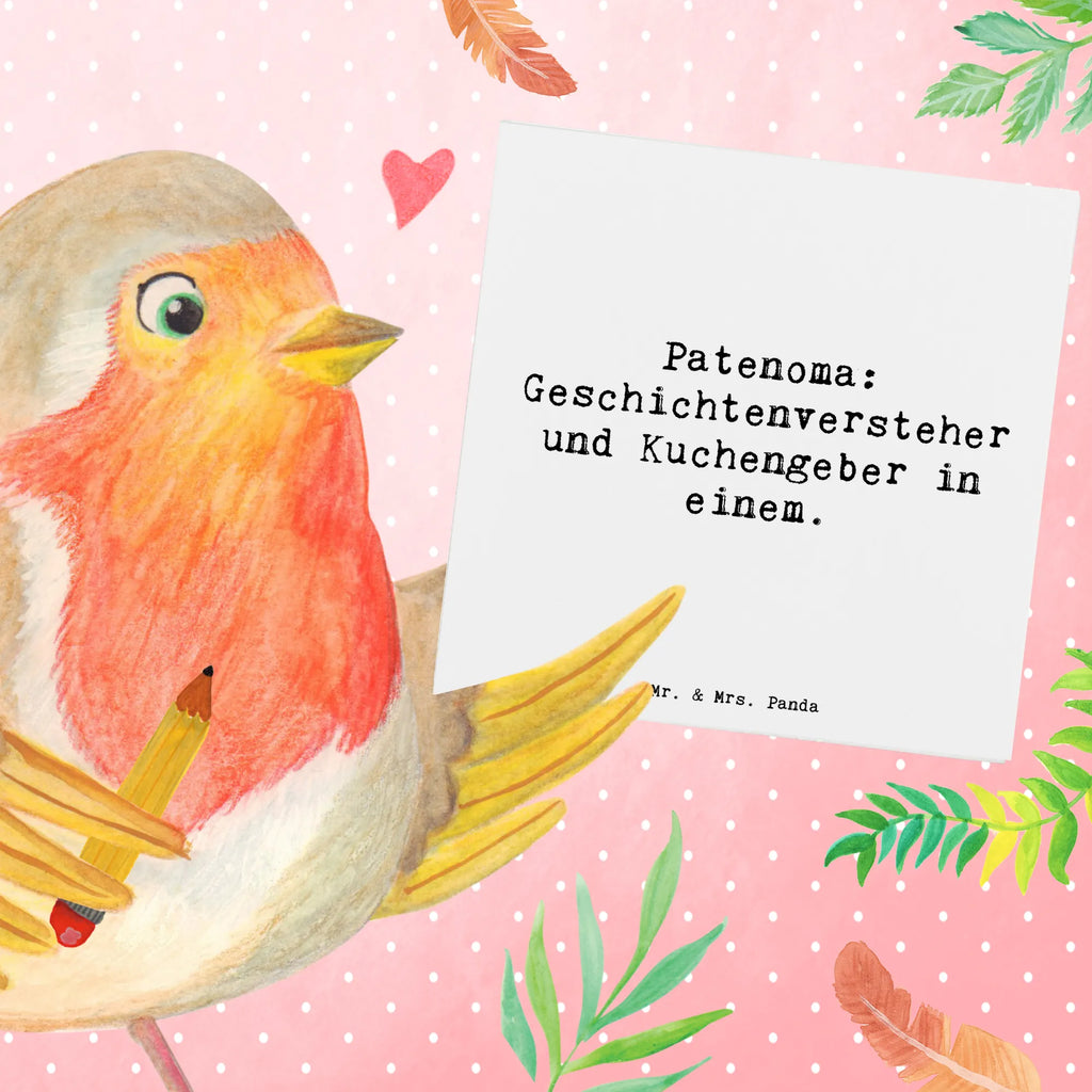 Deluxe Card Saying Patenoma: Geschichtenversteher und Kuchengeber in einem. Geburtstagskarte, Glückwunschkarte, Hochwertige Grußkarte, Hochwertige Klappkarte, Karte, Einladungskarte, Grußkarte, Klappkarte, Hochzeitskarte, Familie, Vatertag, Muttertag, Bruder, Schwester, Mama, Papa, Oma, Opa