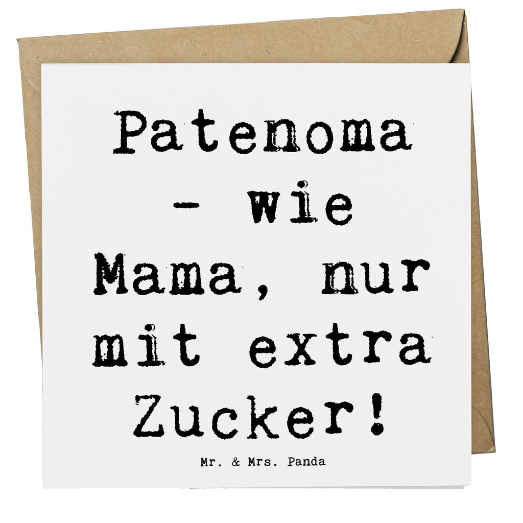 Deluxe Karte Spruch Patenoma Liebe Grußkarte, Klappkarte, Geburtstagskarte, Hochzeitskarte, Glückwunschkarte, Karte, Hochwertige Klappkarte, Hochwertige Grußkarte, Einladungskarte, Familie, Vatertag, Muttertag, Bruder, Schwester, Mama, Papa, Oma, Opa