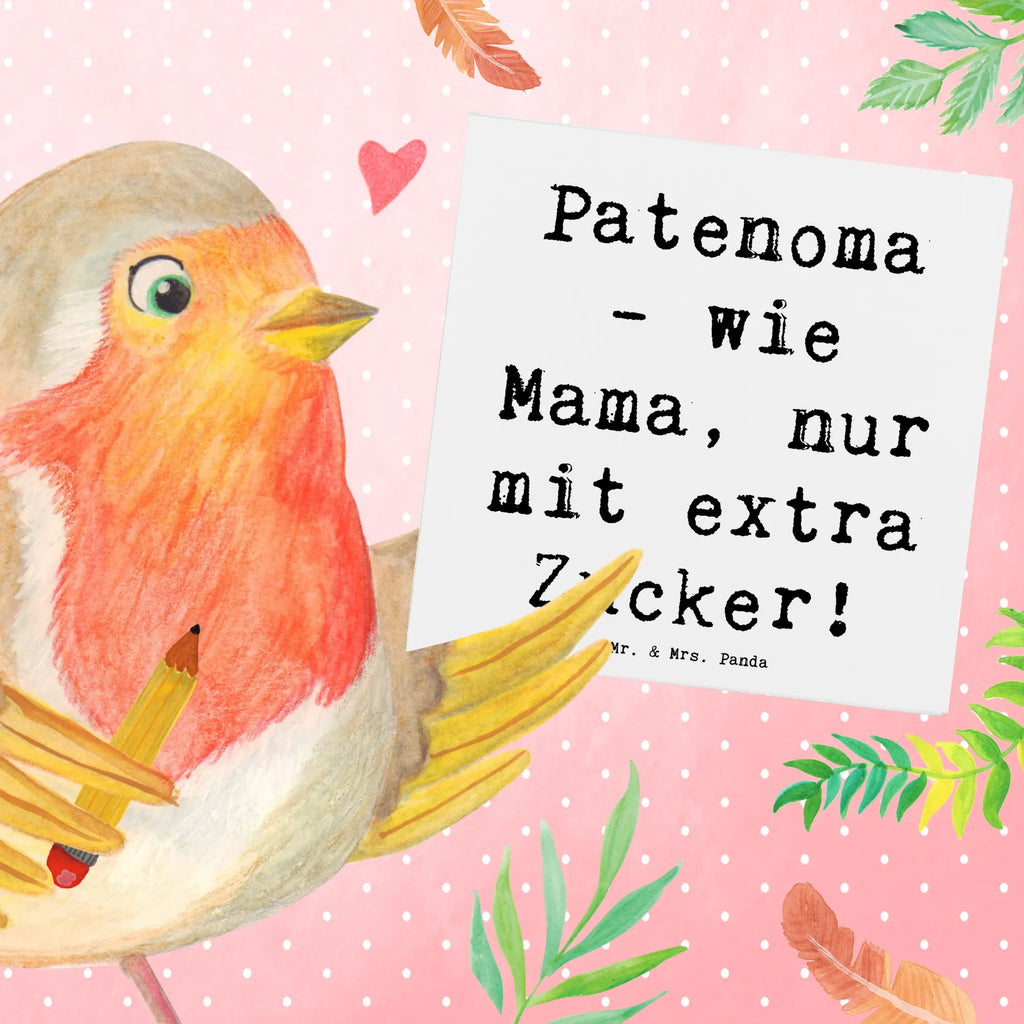 Deluxe Karte Spruch Patenoma Liebe Grußkarte, Klappkarte, Geburtstagskarte, Hochzeitskarte, Glückwunschkarte, Karte, Hochwertige Klappkarte, Hochwertige Grußkarte, Einladungskarte, Familie, Vatertag, Muttertag, Bruder, Schwester, Mama, Papa, Oma, Opa