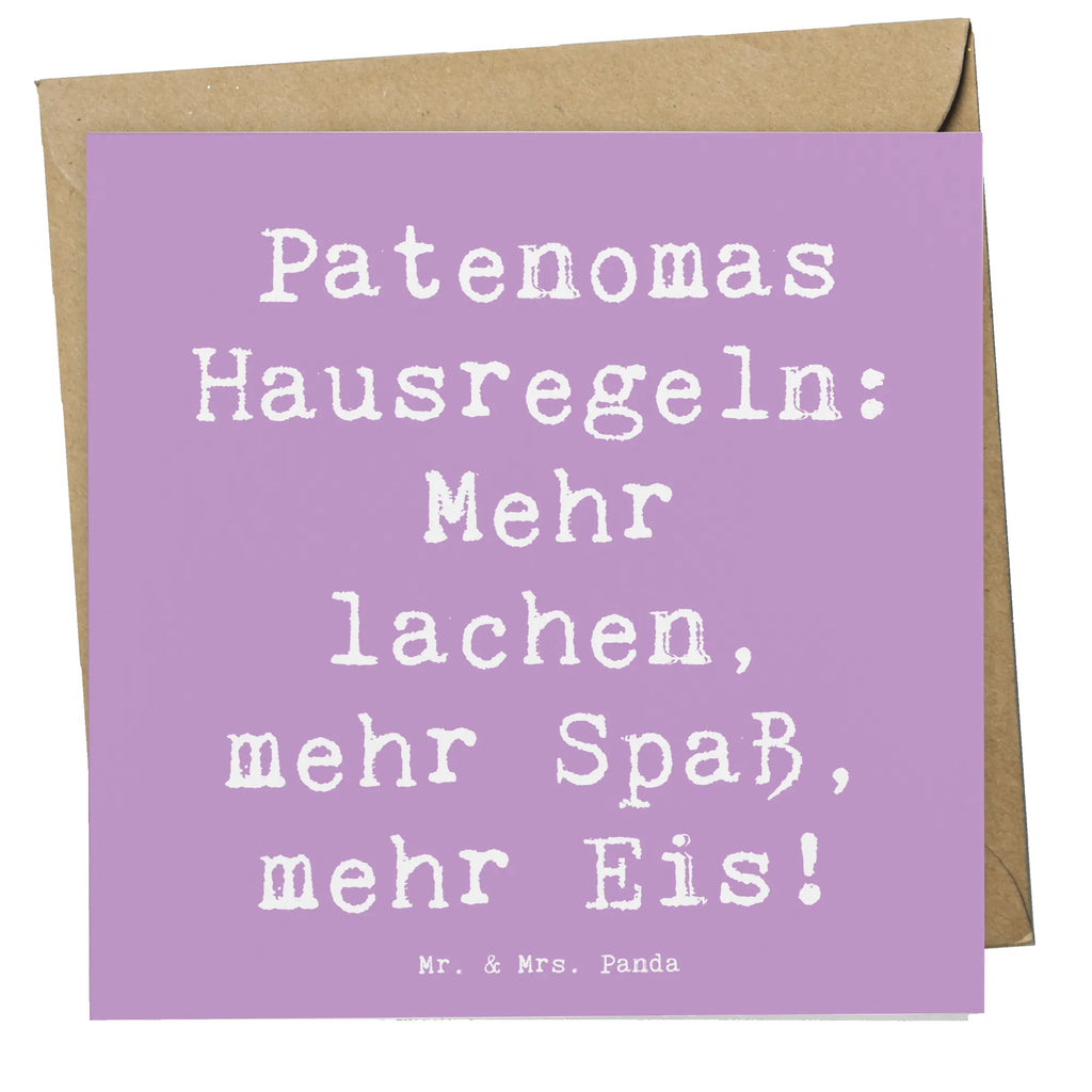 Deluxe Karte Spruch Patenoma Hausregeln Karte, Hochwertige Klappkarte, Klappkarte, Geburtstagskarte, Einladungskarte, Glückwunschkarte, Hochzeitskarte, Grußkarte, Hochwertige Grußkarte, Familie, Vatertag, Muttertag, Bruder, Schwester, Mama, Papa, Oma, Opa