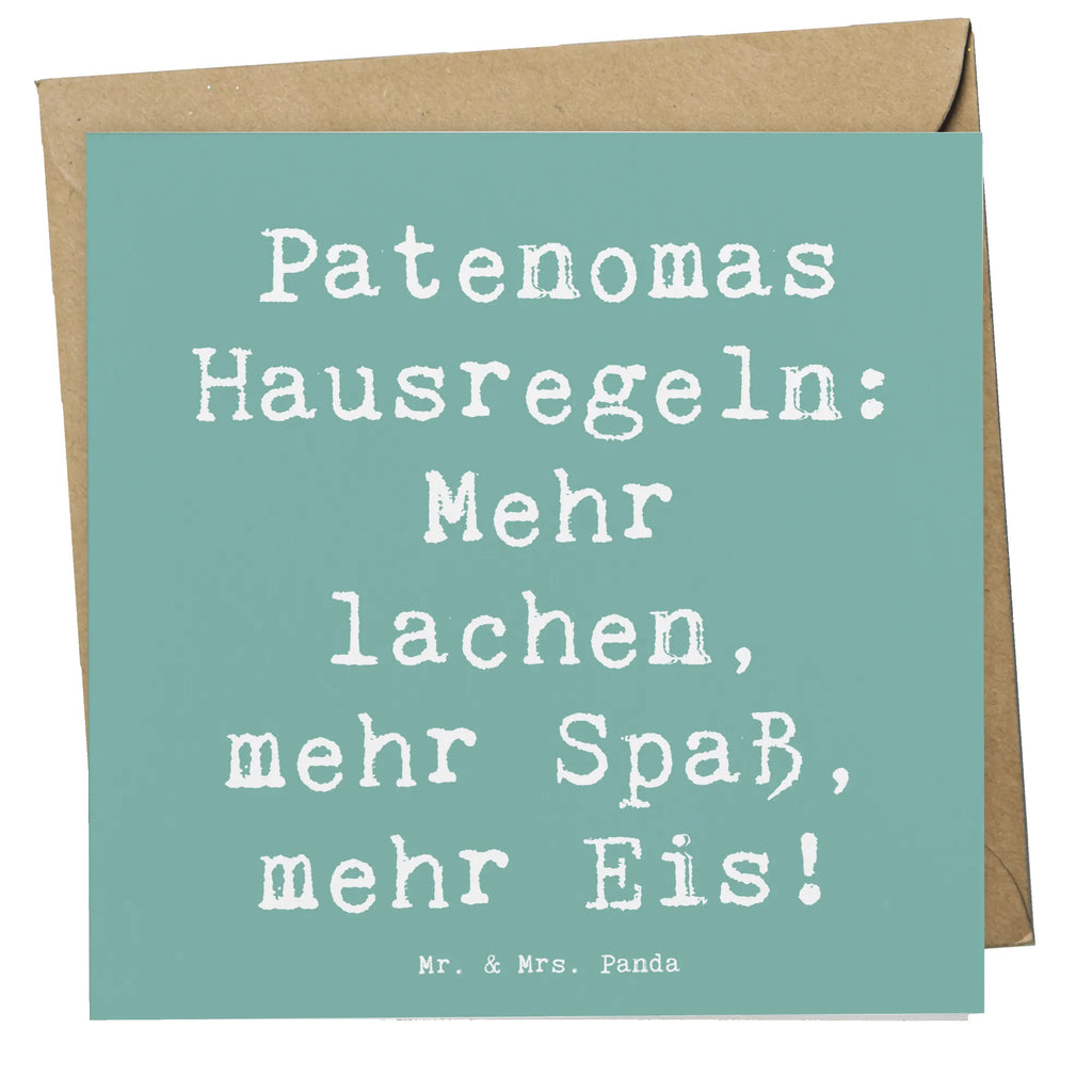Deluxe Karte Spruch Patenoma Hausregeln Karte, Hochwertige Klappkarte, Klappkarte, Geburtstagskarte, Einladungskarte, Glückwunschkarte, Hochzeitskarte, Grußkarte, Hochwertige Grußkarte, Familie, Vatertag, Muttertag, Bruder, Schwester, Mama, Papa, Oma, Opa