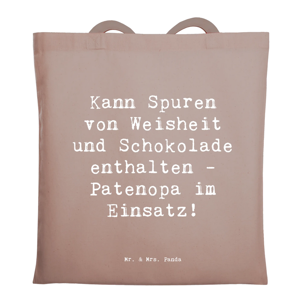 Tragetasche Spruch Patenopa und Weisheit Tragetasche, Stoffbeutel, Beutel, Strandtasche, Laptoptasche, Schultertasche, Stofftasche, Badetasche, Jutebeutel, Shopper, Beuteltasche, Jutetasche, Tasche, Umhängetasche, Einkaufstasche, Einkaufstüte, Familie, Vatertag, Muttertag, Bruder, Schwester, Mama, Papa, Oma, Opa