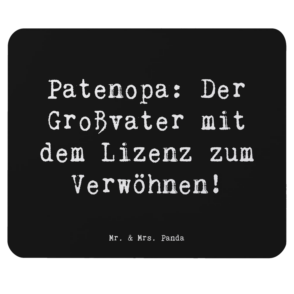 Mouse mat Saying Patenopa: Der Großvater mit dem Lizenz zum Verwöhnen! PC Zubehör, Arbeitszimmer, Computer zubehör, Mauspad Büro, Designer Mauspad, Einzigartiges Mauspad, Mauspad, Mausunterlage, Mousepad, Büroausstattung, Familie, Vatertag, Muttertag, Bruder, Schwester, Mama, Papa, Oma, Opa