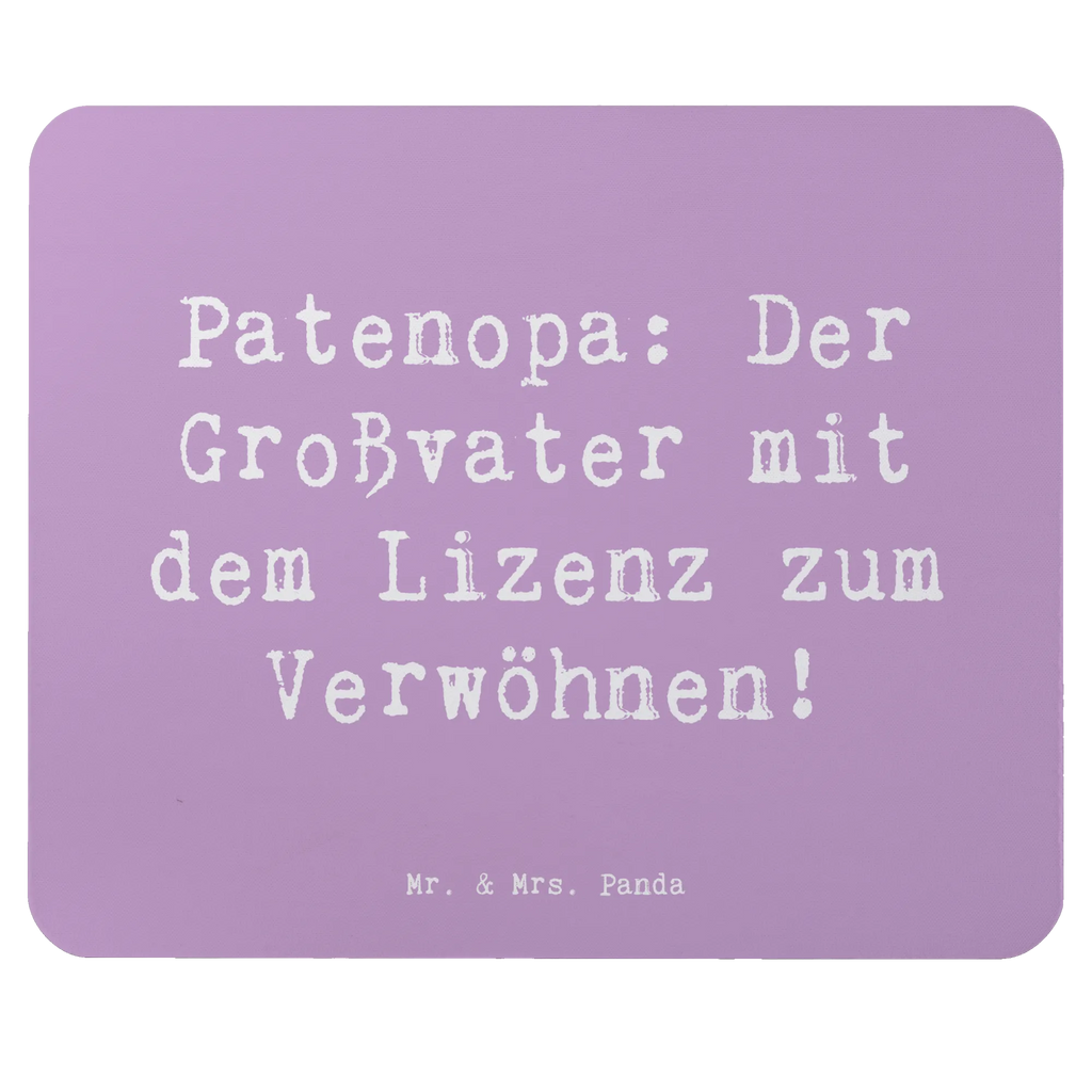 Mouse mat Saying Patenopa: Der Großvater mit dem Lizenz zum Verwöhnen! PC Zubehör, Arbeitszimmer, Computer zubehör, Mauspad Büro, Designer Mauspad, Einzigartiges Mauspad, Mauspad, Mausunterlage, Mousepad, Büroausstattung, Familie, Vatertag, Muttertag, Bruder, Schwester, Mama, Papa, Oma, Opa