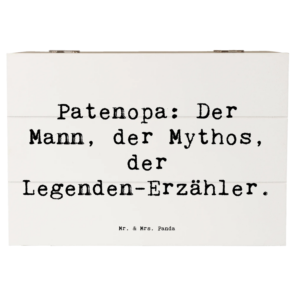 Holzkiste Spruch Patenopa Legende Geschenkdose, Kiste, Dekokiste, Truhe, Erinnerungskiste, Erinnerungsbox, Geschenkbox, XXL, Holzkiste, Schatzkiste, Aufbewahrungsbox, Schatulle, Familie, Vatertag, Muttertag, Bruder, Schwester, Mama, Papa, Oma, Opa