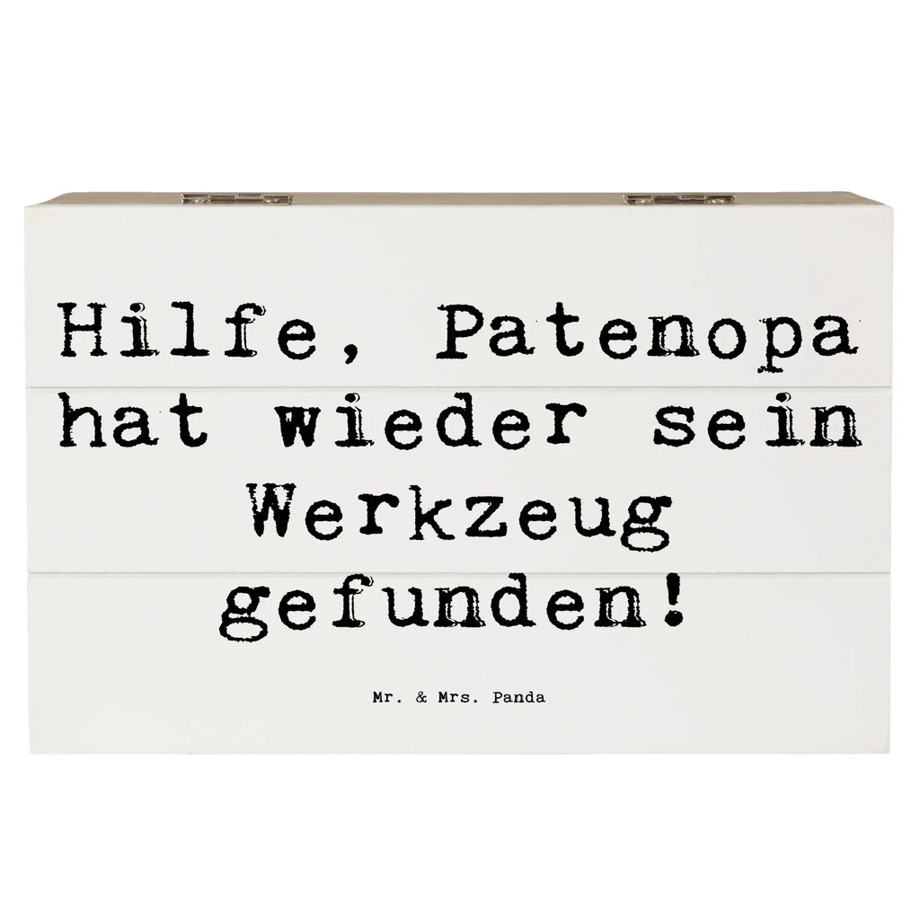Holzkiste Spruch Patenopa Abenteuer Truhe, Erinnerungsbox, Erinnerungskiste, Geschenkdose, Dekokiste, Holzkiste, XXL, Schatzkiste, Schatulle, Kiste, Geschenkbox, Aufbewahrungsbox, Familie, Vatertag, Muttertag, Bruder, Schwester, Mama, Papa, Oma, Opa