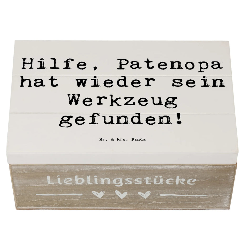 Holzkiste Spruch Patenopa Abenteuer Truhe, Erinnerungsbox, Erinnerungskiste, Geschenkdose, Dekokiste, Holzkiste, XXL, Schatzkiste, Schatulle, Kiste, Geschenkbox, Aufbewahrungsbox, Familie, Vatertag, Muttertag, Bruder, Schwester, Mama, Papa, Oma, Opa