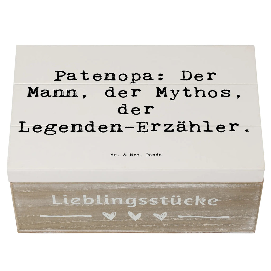 Holzkiste Spruch Patenopa Legende Geschenkdose, Kiste, Dekokiste, Truhe, Erinnerungskiste, Erinnerungsbox, Geschenkbox, XXL, Holzkiste, Schatzkiste, Aufbewahrungsbox, Schatulle, Familie, Vatertag, Muttertag, Bruder, Schwester, Mama, Papa, Oma, Opa