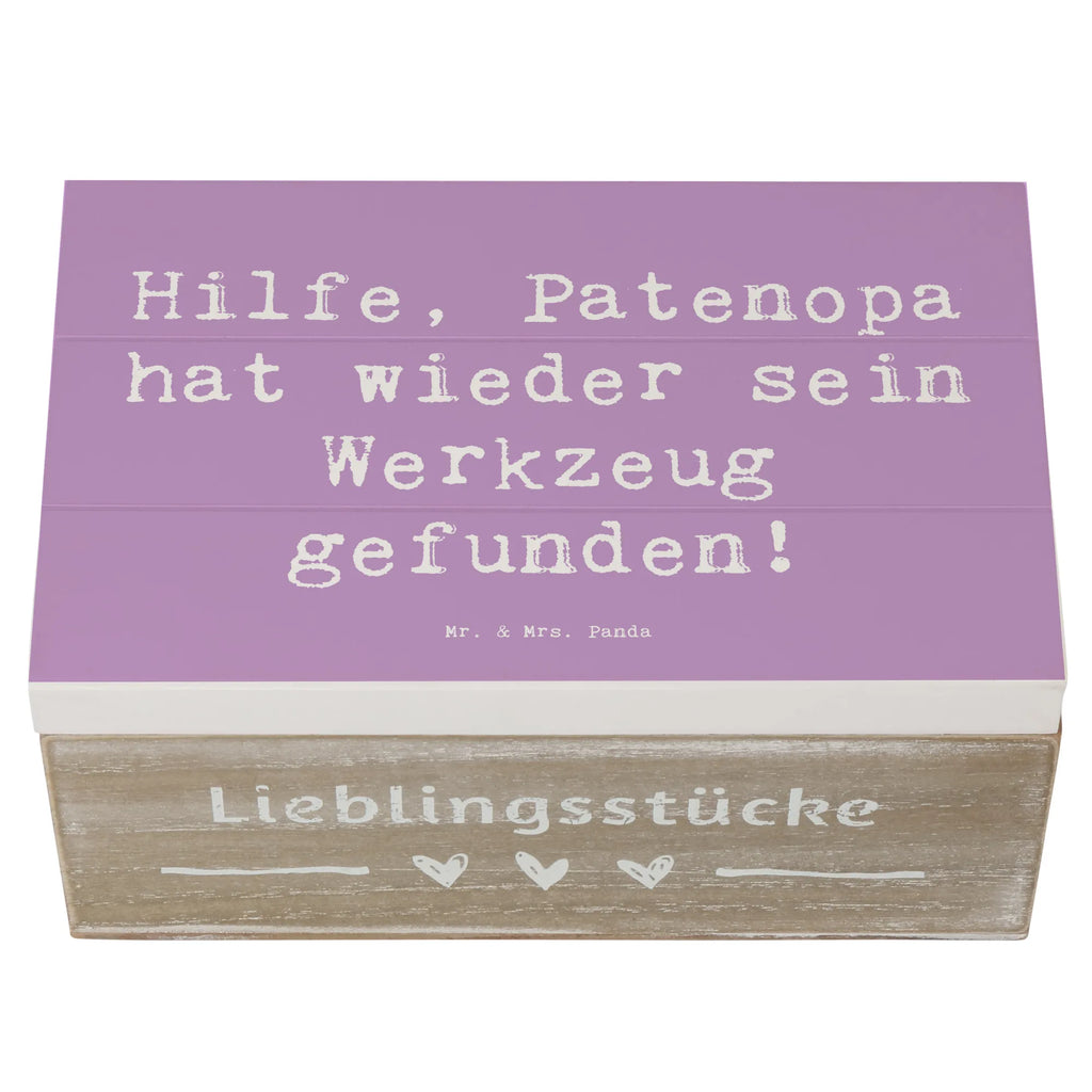 Holzkiste Spruch Patenopa Abenteuer Truhe, Erinnerungsbox, Erinnerungskiste, Geschenkdose, Dekokiste, Holzkiste, XXL, Schatzkiste, Schatulle, Kiste, Geschenkbox, Aufbewahrungsbox, Familie, Vatertag, Muttertag, Bruder, Schwester, Mama, Papa, Oma, Opa