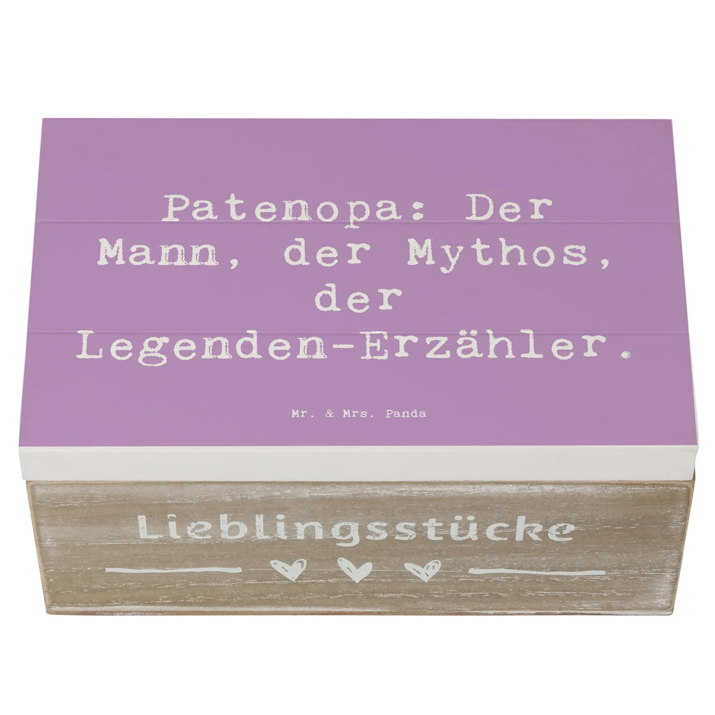 Holzkiste Spruch Patenopa Legende Geschenkdose, Kiste, Dekokiste, Truhe, Erinnerungskiste, Erinnerungsbox, Geschenkbox, XXL, Holzkiste, Schatzkiste, Aufbewahrungsbox, Schatulle, Familie, Vatertag, Muttertag, Bruder, Schwester, Mama, Papa, Oma, Opa