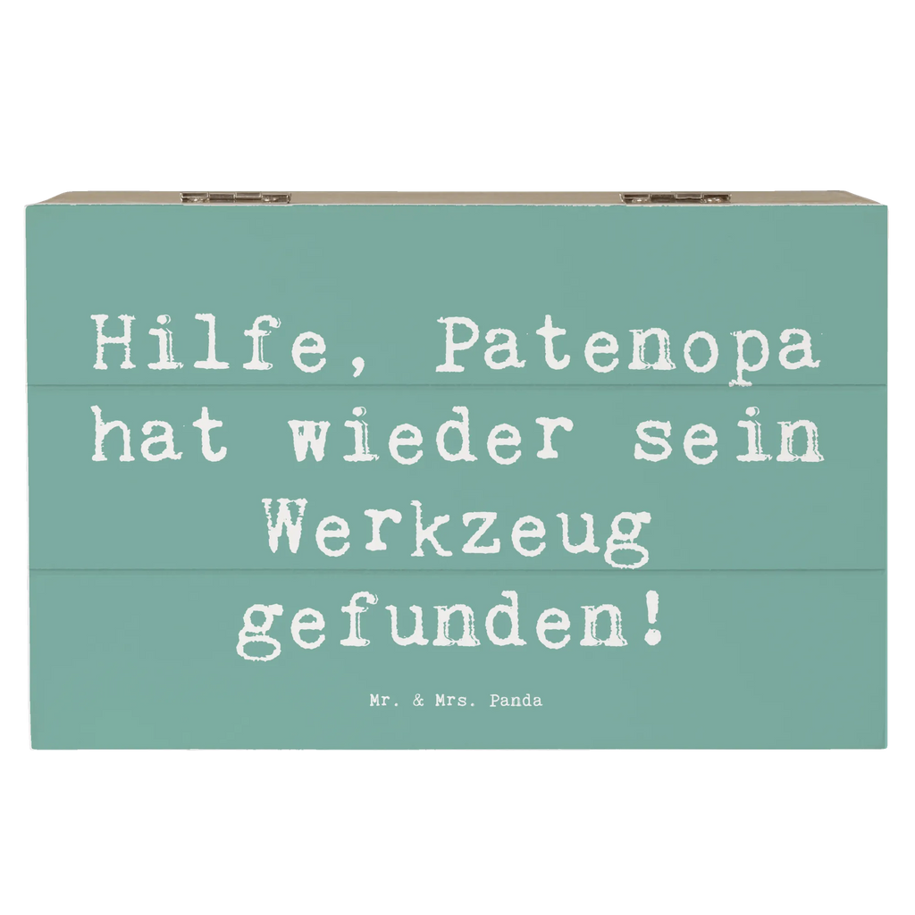 Holzkiste Spruch Patenopa Abenteuer Truhe, Erinnerungsbox, Erinnerungskiste, Geschenkdose, Dekokiste, Holzkiste, XXL, Schatzkiste, Schatulle, Kiste, Geschenkbox, Aufbewahrungsbox, Familie, Vatertag, Muttertag, Bruder, Schwester, Mama, Papa, Oma, Opa