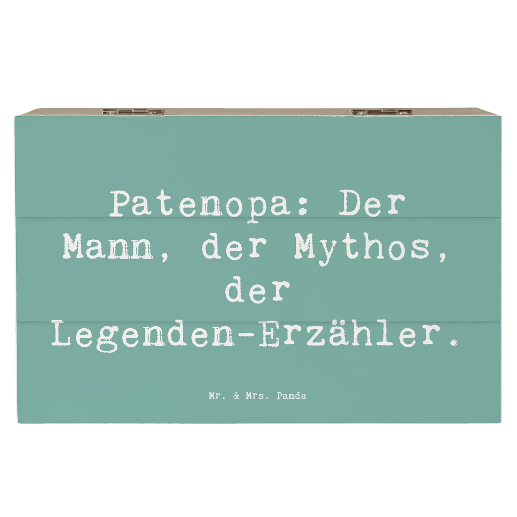 Holzkiste Spruch Patenopa Legende Geschenkdose, Kiste, Dekokiste, Truhe, Erinnerungskiste, Erinnerungsbox, Geschenkbox, XXL, Holzkiste, Schatzkiste, Aufbewahrungsbox, Schatulle, Familie, Vatertag, Muttertag, Bruder, Schwester, Mama, Papa, Oma, Opa