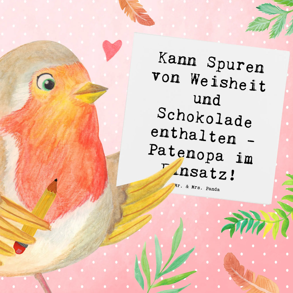 Deluxe Karte Spruch Patenopa und Weisheit Geburtstagskarte, Hochwertige Klappkarte, Karte, Grußkarte, Klappkarte, Einladungskarte, Glückwunschkarte, Hochwertige Grußkarte, Hochzeitskarte, Familie, Vatertag, Muttertag, Bruder, Schwester, Mama, Papa, Oma, Opa