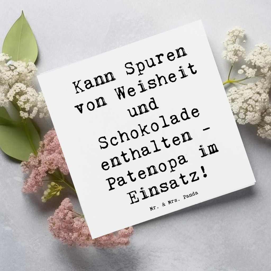 Deluxe Karte Spruch Patenopa und Weisheit Geburtstagskarte, Hochwertige Klappkarte, Karte, Grußkarte, Klappkarte, Einladungskarte, Glückwunschkarte, Hochwertige Grußkarte, Hochzeitskarte, Familie, Vatertag, Muttertag, Bruder, Schwester, Mama, Papa, Oma, Opa