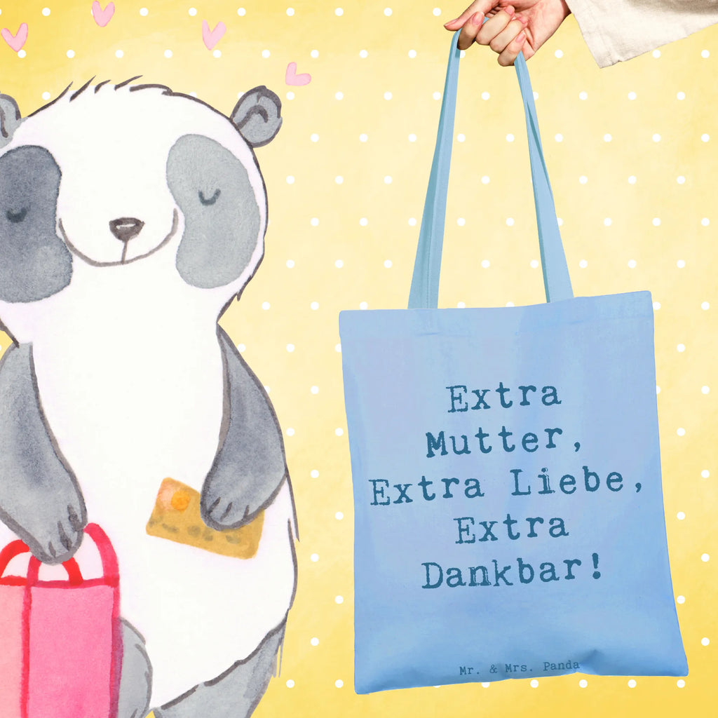 Tote bag Saying Extra Mutter, Extra Liebe, Extra Dankbar! Beuteltasche, Beutel, Einkaufstasche, Jutebeutel, Stoffbeutel, Tasche, Shopper, Umhängetasche, Strandtasche, Schultertasche, Stofftasche, Tragetasche, Badetasche, Jutetasche, Einkaufstüte, Laptoptasche, Familie, Vatertag, Muttertag, Bruder, Schwester, Mama, Papa, Oma, Opa