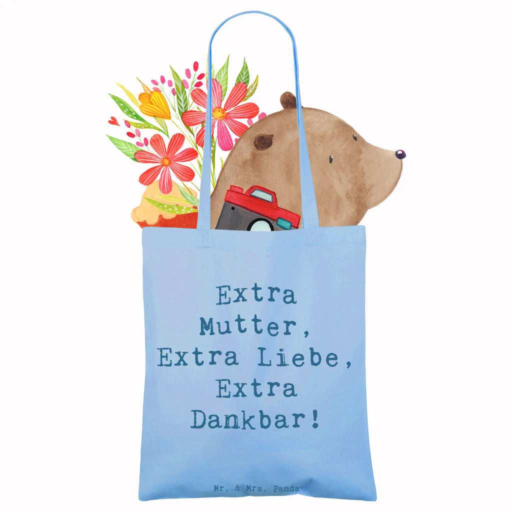 Tote bag Saying Extra Mutter, Extra Liebe, Extra Dankbar! Beuteltasche, Beutel, Einkaufstasche, Jutebeutel, Stoffbeutel, Tasche, Shopper, Umhängetasche, Strandtasche, Schultertasche, Stofftasche, Tragetasche, Badetasche, Jutetasche, Einkaufstüte, Laptoptasche, Familie, Vatertag, Muttertag, Bruder, Schwester, Mama, Papa, Oma, Opa