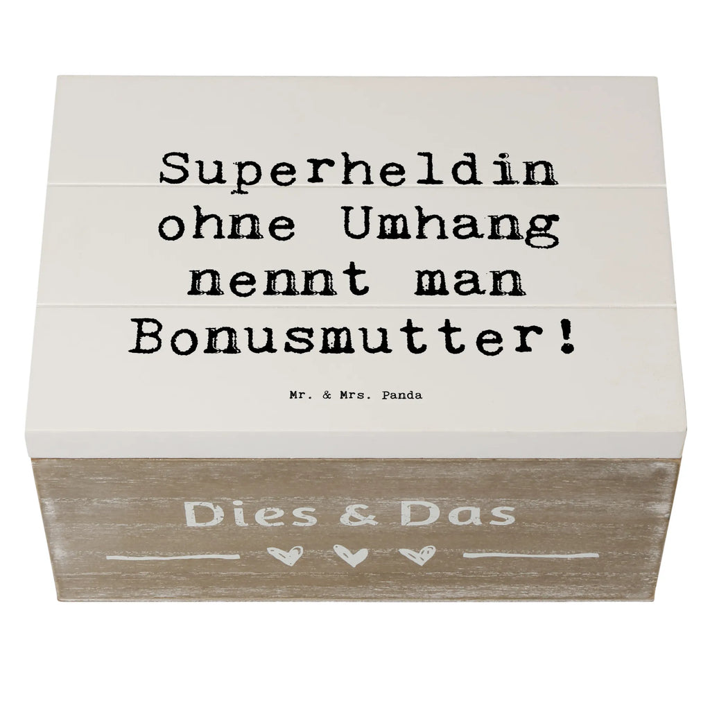 Holzkiste Spruch Bonusmutter Superheld Kiste, Geschenkbox, Truhe, Erinnerungsbox, Aufbewahrungsbox, Holzkiste, Schatzkiste, XXL, Erinnerungskiste, Dekokiste, Geschenkdose, Schatulle, Familie, Vatertag, Muttertag, Bruder, Schwester, Mama, Papa, Oma, Opa