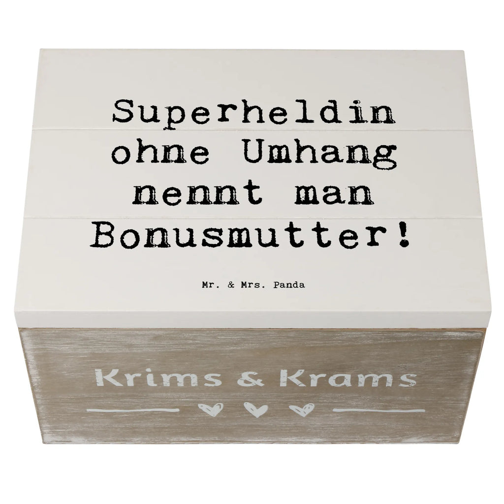 Holzkiste Spruch Bonusmutter Superheld Kiste, Geschenkbox, Truhe, Erinnerungsbox, Aufbewahrungsbox, Holzkiste, Schatzkiste, XXL, Erinnerungskiste, Dekokiste, Geschenkdose, Schatulle, Familie, Vatertag, Muttertag, Bruder, Schwester, Mama, Papa, Oma, Opa