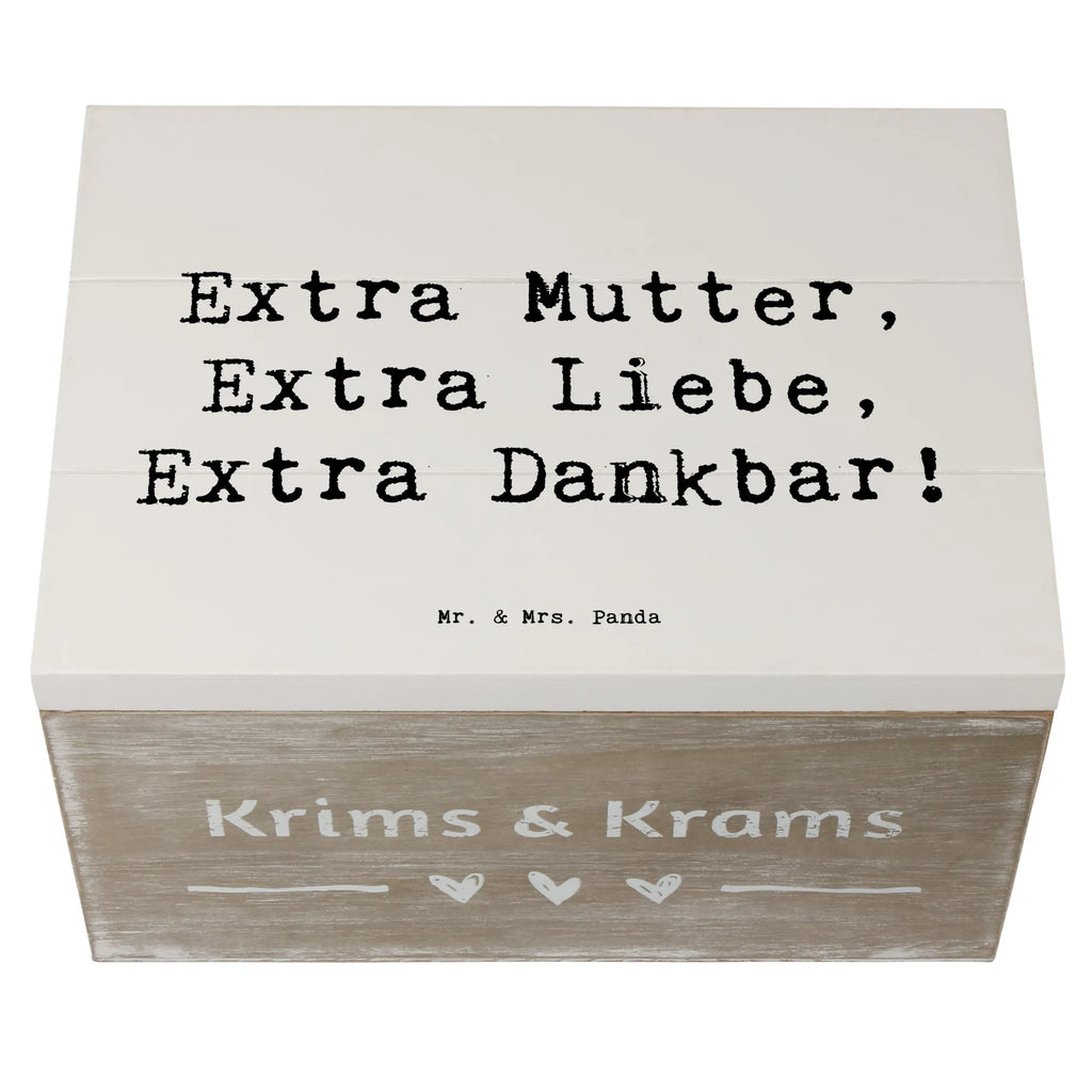 Wooden chest Saying Extra Mutter, Extra Liebe, Extra Dankbar! Geschenkdose, Dekokiste, Aufbewahrungsbox, Truhe, Erinnerungskiste, Erinnerungsbox, Geschenkbox, XXL, Kiste, Schatzkiste, Holzkiste, Schatulle, Familie, Vatertag, Muttertag, Bruder, Schwester, Mama, Papa, Oma, Opa