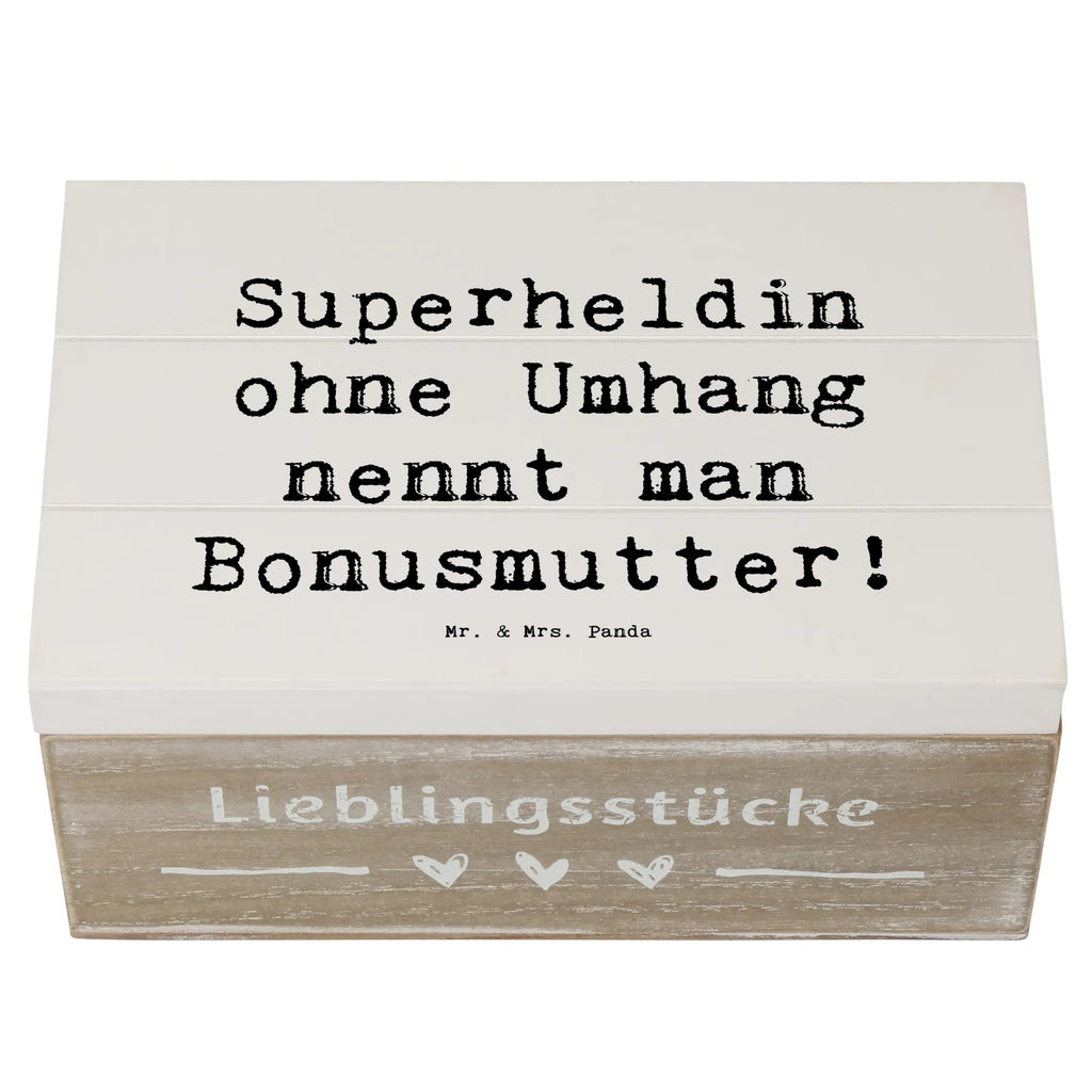 Holzkiste Spruch Bonusmutter Superheld Kiste, Geschenkbox, Truhe, Erinnerungsbox, Aufbewahrungsbox, Holzkiste, Schatzkiste, XXL, Erinnerungskiste, Dekokiste, Geschenkdose, Schatulle, Familie, Vatertag, Muttertag, Bruder, Schwester, Mama, Papa, Oma, Opa
