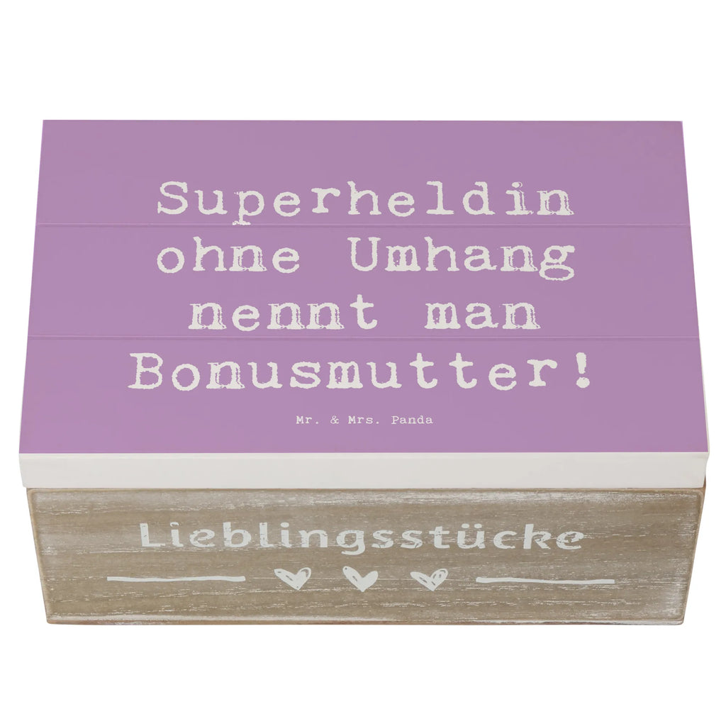 Holzkiste Spruch Bonusmutter Superheld Kiste, Geschenkbox, Truhe, Erinnerungsbox, Aufbewahrungsbox, Holzkiste, Schatzkiste, XXL, Erinnerungskiste, Dekokiste, Geschenkdose, Schatulle, Familie, Vatertag, Muttertag, Bruder, Schwester, Mama, Papa, Oma, Opa