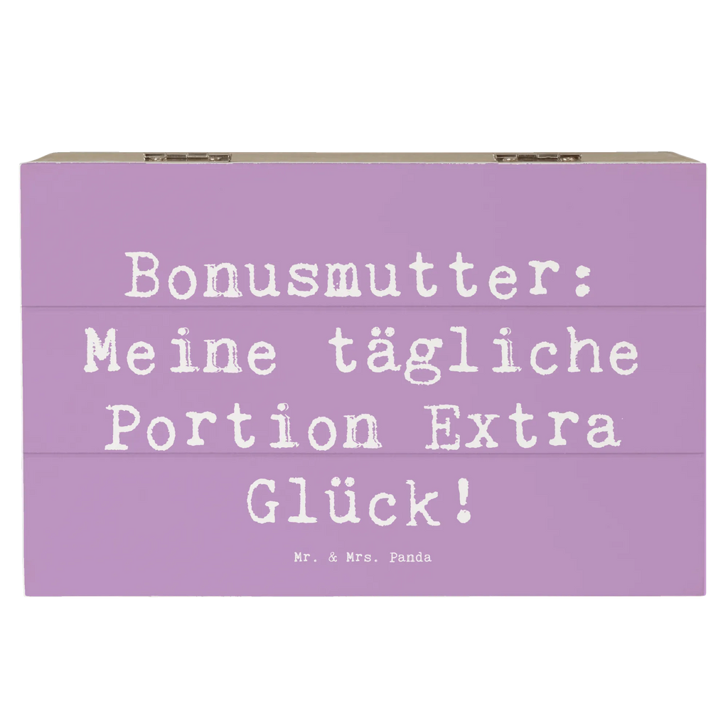Wooden chest Saying Bonusmutter: Meine tägliche Portion Extra Glück! Schatulle, Dekokiste, Erinnerungsbox, Schatzkiste, Aufbewahrungsbox, Truhe, Geschenkdose, Kiste, Holzkiste, XXL, Erinnerungskiste, Geschenkbox, Familie, Vatertag, Muttertag, Bruder, Schwester, Mama, Papa, Oma, Opa
