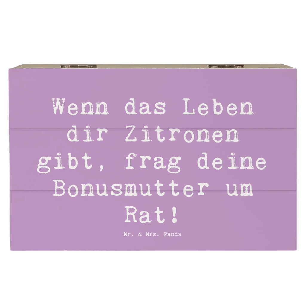 Wooden chest Saying Wenn das Leben dir Zitronen gibt, frag deine Bonusmutter um Rat! Schatzkiste, Truhe, Kiste, Erinnerungskiste, Holzkiste, Dekokiste, Aufbewahrungsbox, Schatulle, Geschenkdose, Geschenkbox, Erinnerungsbox, XXL, Familie, Vatertag, Muttertag, Bruder, Schwester, Mama, Papa, Oma, Opa