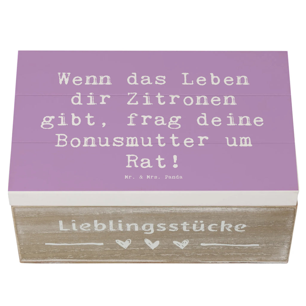 Wooden chest Saying Wenn das Leben dir Zitronen gibt, frag deine Bonusmutter um Rat! Schatzkiste, Truhe, Kiste, Erinnerungskiste, Holzkiste, Dekokiste, Aufbewahrungsbox, Schatulle, Geschenkdose, Geschenkbox, Erinnerungsbox, XXL, Familie, Vatertag, Muttertag, Bruder, Schwester, Mama, Papa, Oma, Opa