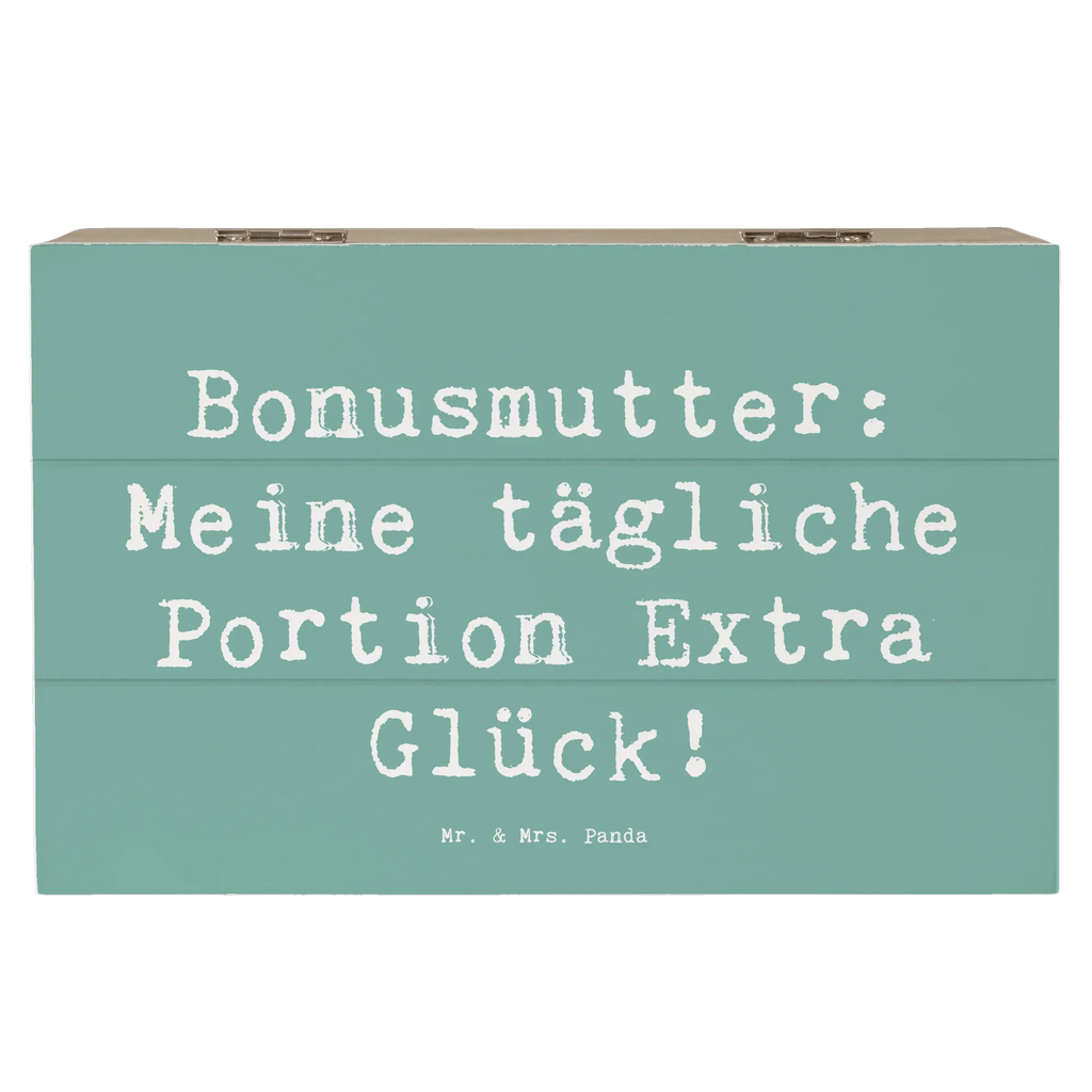 Wooden chest Saying Bonusmutter: Meine tägliche Portion Extra Glück! Schatulle, Dekokiste, Erinnerungsbox, Schatzkiste, Aufbewahrungsbox, Truhe, Geschenkdose, Kiste, Holzkiste, XXL, Erinnerungskiste, Geschenkbox, Familie, Vatertag, Muttertag, Bruder, Schwester, Mama, Papa, Oma, Opa