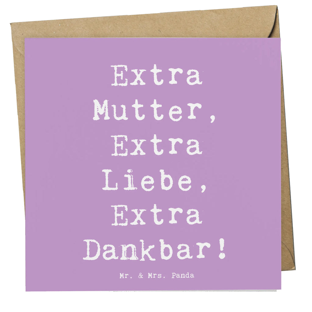 Deluxe Card Saying Extra Mutter, Extra Liebe, Extra Dankbar! Grußkarte, Karte, Hochwertige Klappkarte, Einladungskarte, Hochwertige Grußkarte, Glückwunschkarte, Hochzeitskarte, Klappkarte, Geburtstagskarte, Familie, Vatertag, Muttertag, Bruder, Schwester, Mama, Papa, Oma, Opa