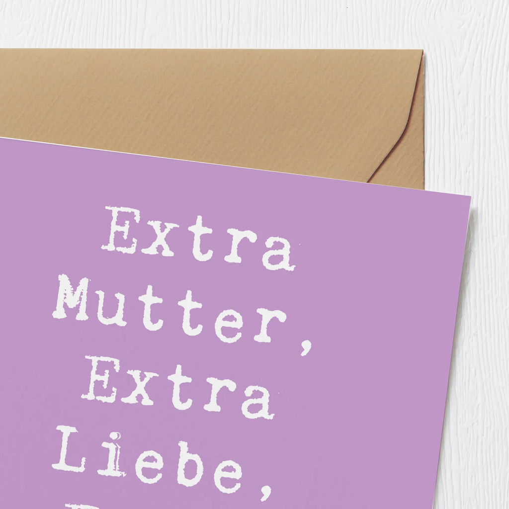 Deluxe Card Saying Extra Mutter, Extra Liebe, Extra Dankbar! Grußkarte, Karte, Hochwertige Klappkarte, Einladungskarte, Hochwertige Grußkarte, Glückwunschkarte, Hochzeitskarte, Klappkarte, Geburtstagskarte, Familie, Vatertag, Muttertag, Bruder, Schwester, Mama, Papa, Oma, Opa