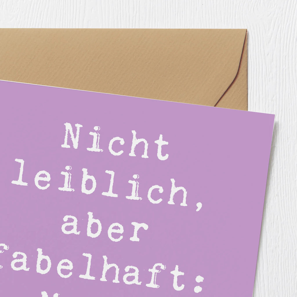 Deluxe Card Saying Nicht leiblich, aber fabelhaft: Meine Bonusmutter! Grußkarte, Glückwunschkarte, Karte, Hochwertige Klappkarte, Hochwertige Grußkarte, Geburtstagskarte, Einladungskarte, Hochzeitskarte, Klappkarte, Familie, Vatertag, Muttertag, Bruder, Schwester, Mama, Papa, Oma, Opa