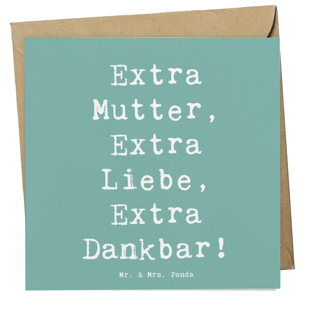 Deluxe Card Saying Extra Mutter, Extra Liebe, Extra Dankbar! Grußkarte, Karte, Hochwertige Klappkarte, Einladungskarte, Hochwertige Grußkarte, Glückwunschkarte, Hochzeitskarte, Klappkarte, Geburtstagskarte, Familie, Vatertag, Muttertag, Bruder, Schwester, Mama, Papa, Oma, Opa