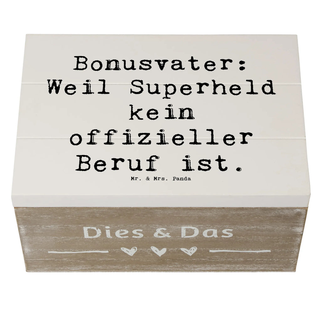 Holzkiste Spruch Bonusvater Superheld Schatzkiste, Kiste, Geschenkdose, Holzkiste, Geschenkbox, Truhe, Erinnerungskiste, Schatulle, Aufbewahrungsbox, Erinnerungsbox, Dekokiste, XXL, Familie, Vatertag, Muttertag, Bruder, Schwester, Mama, Papa, Oma, Opa