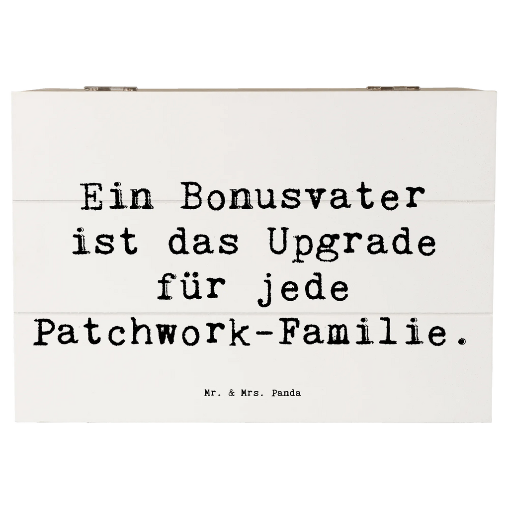 Wooden chest Saying Ein Bonusvater ist das Upgrade für jede Patchwork-Familie. Aufbewahrungsbox, Erinnerungskiste, XXL, Dekokiste, Schatulle, Geschenkdose, Schatzkiste, Geschenkbox, Kiste, Holzkiste, Truhe, Erinnerungsbox, Familie, Vatertag, Muttertag, Bruder, Schwester, Mama, Papa, Oma, Opa