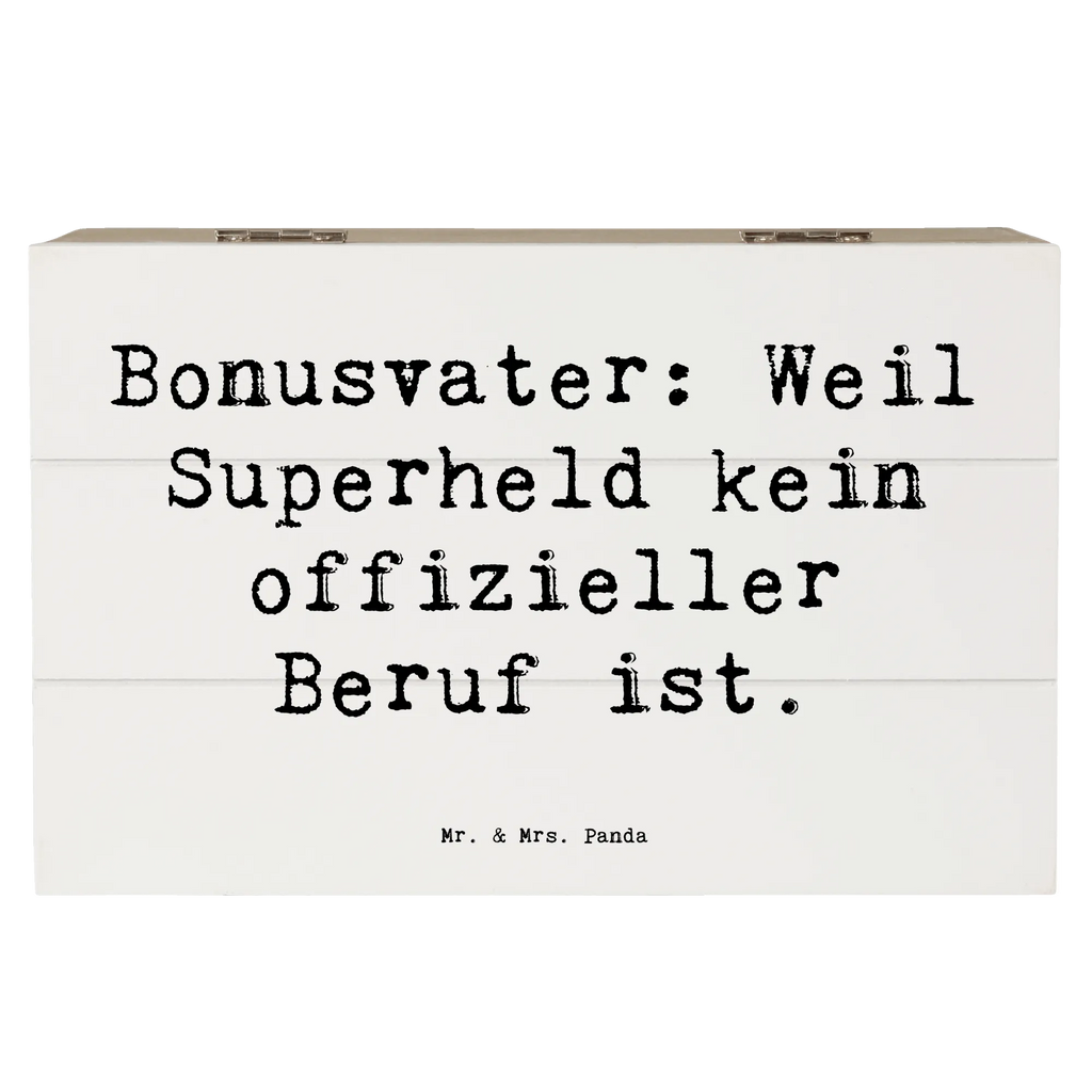 Holzkiste Spruch Bonusvater Superheld Schatzkiste, Kiste, Geschenkdose, Holzkiste, Geschenkbox, Truhe, Erinnerungskiste, Schatulle, Aufbewahrungsbox, Erinnerungsbox, Dekokiste, XXL, Familie, Vatertag, Muttertag, Bruder, Schwester, Mama, Papa, Oma, Opa