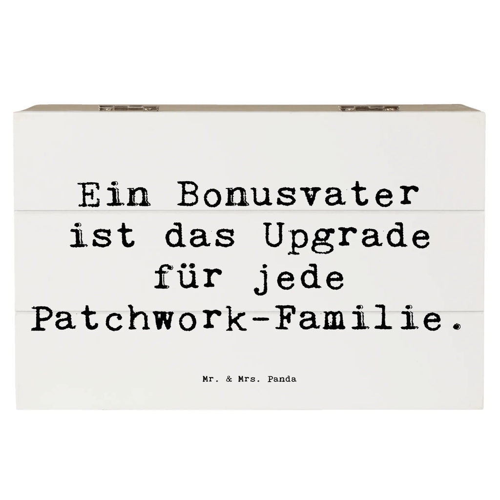 Wooden chest Saying Ein Bonusvater ist das Upgrade für jede Patchwork-Familie. Aufbewahrungsbox, Erinnerungskiste, XXL, Dekokiste, Schatulle, Geschenkdose, Schatzkiste, Geschenkbox, Kiste, Holzkiste, Truhe, Erinnerungsbox, Familie, Vatertag, Muttertag, Bruder, Schwester, Mama, Papa, Oma, Opa