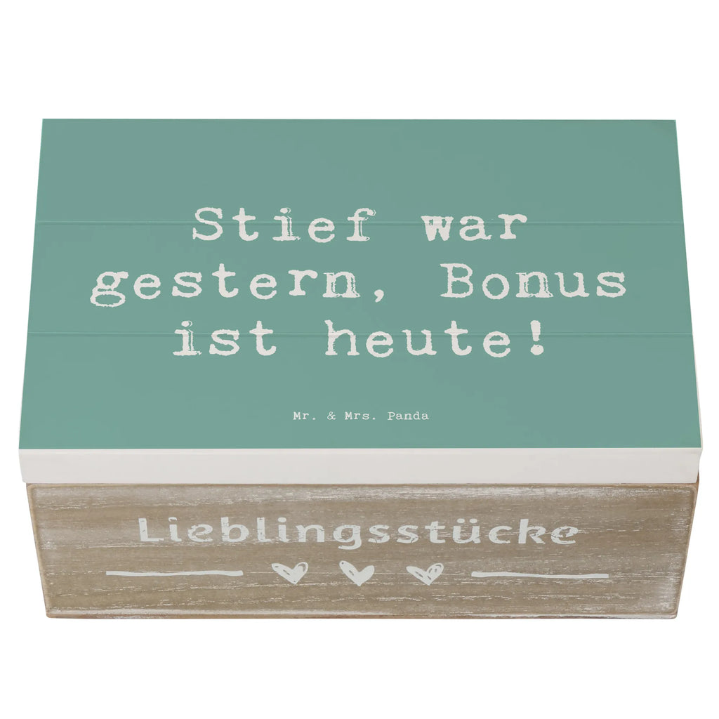 Holzkiste Spruch Bonusvater Freude Erinnerungsbox, Dekokiste, Schatzkiste, Truhe, Kiste, Erinnerungskiste, Geschenkbox, Holzkiste, Schatulle, Aufbewahrungsbox, XXL, Geschenkdose, Familie, Vatertag, Muttertag, Bruder, Schwester, Mama, Papa, Oma, Opa