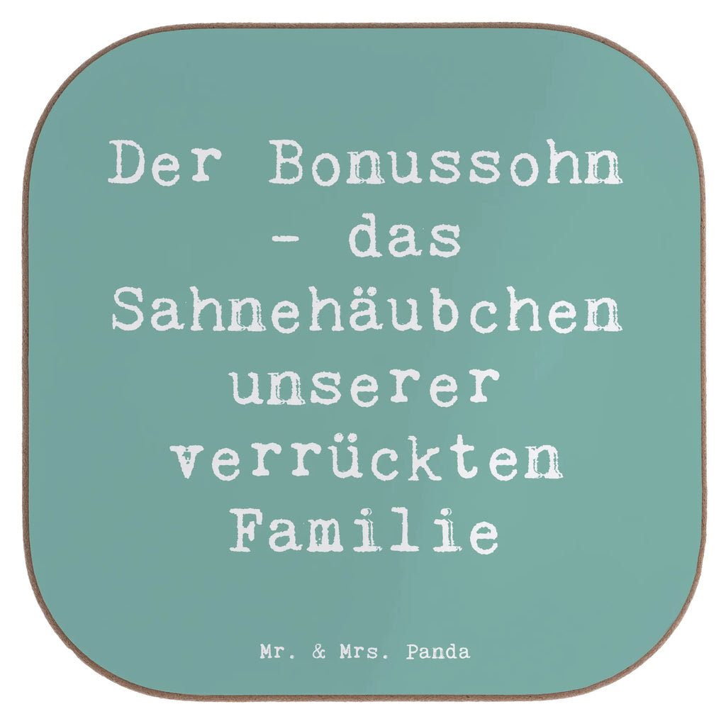 Podkładka Powiedzenie Der Bonussohn - das Sahnehäubchen unserer verrückten Familie Untersetzer, Bierdeckel, Glasuntersetzer, Untersetzer Gläser, Getränkeuntersetzer, Untersetzer aus Holz, Untersetzer für Gläser, Korkuntersetzer, Untersetzer Holz, Holzuntersetzer, Tassen Untersetzer, Untersetzer Design, Familie, Vatertag, Muttertag, Bruder, Schwester, Mama, Papa, Oma, Opa