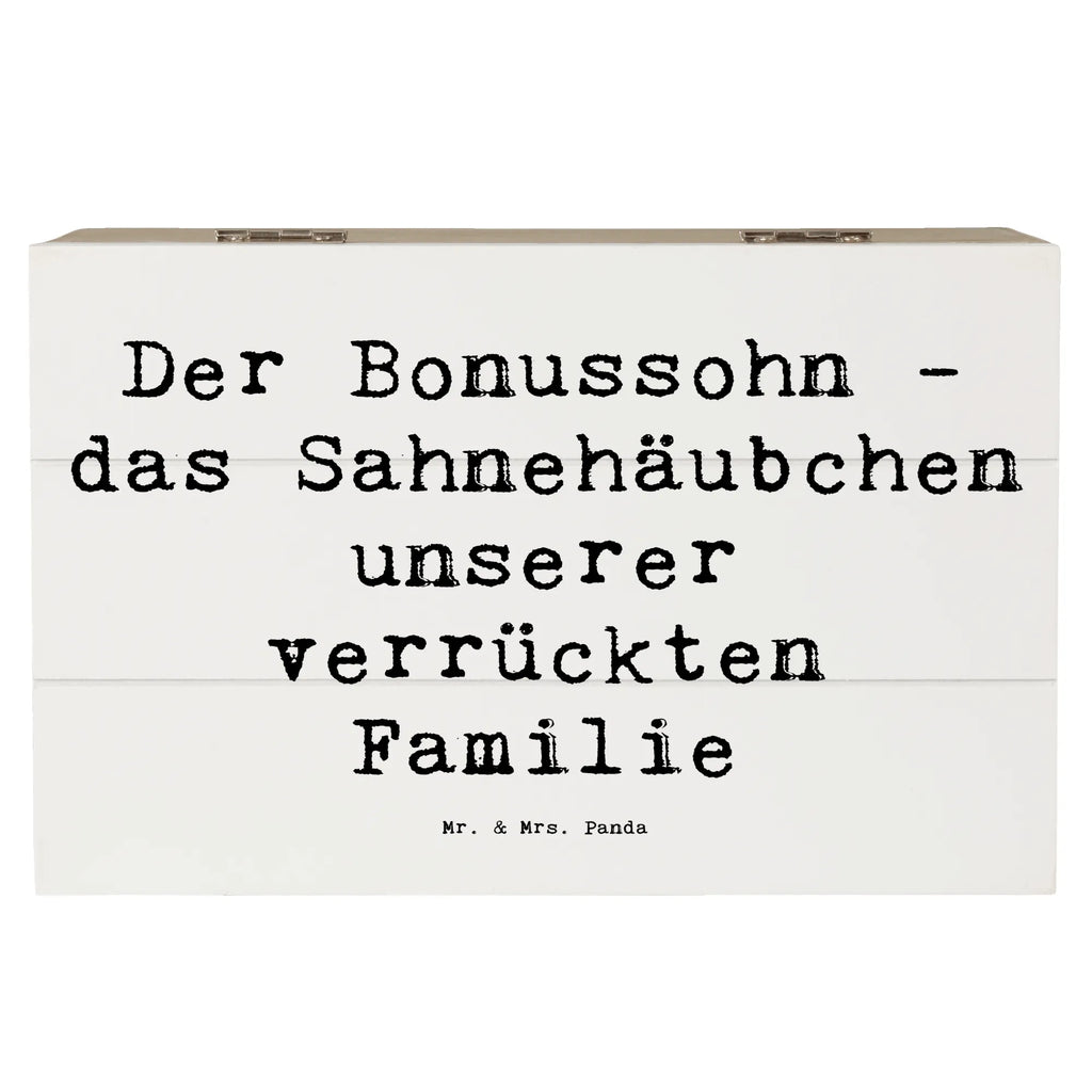 Holzkiste Spruch Der Bonussohn Truhe, Erinnerungskiste, Schatulle, Geschenkbox, Erinnerungsbox, Schatzkiste, Geschenkdose, Aufbewahrungsbox, Holzkiste, XXL, Kiste, Dekokiste, Familie, Vatertag, Muttertag, Bruder, Schwester, Mama, Papa, Oma, Opa